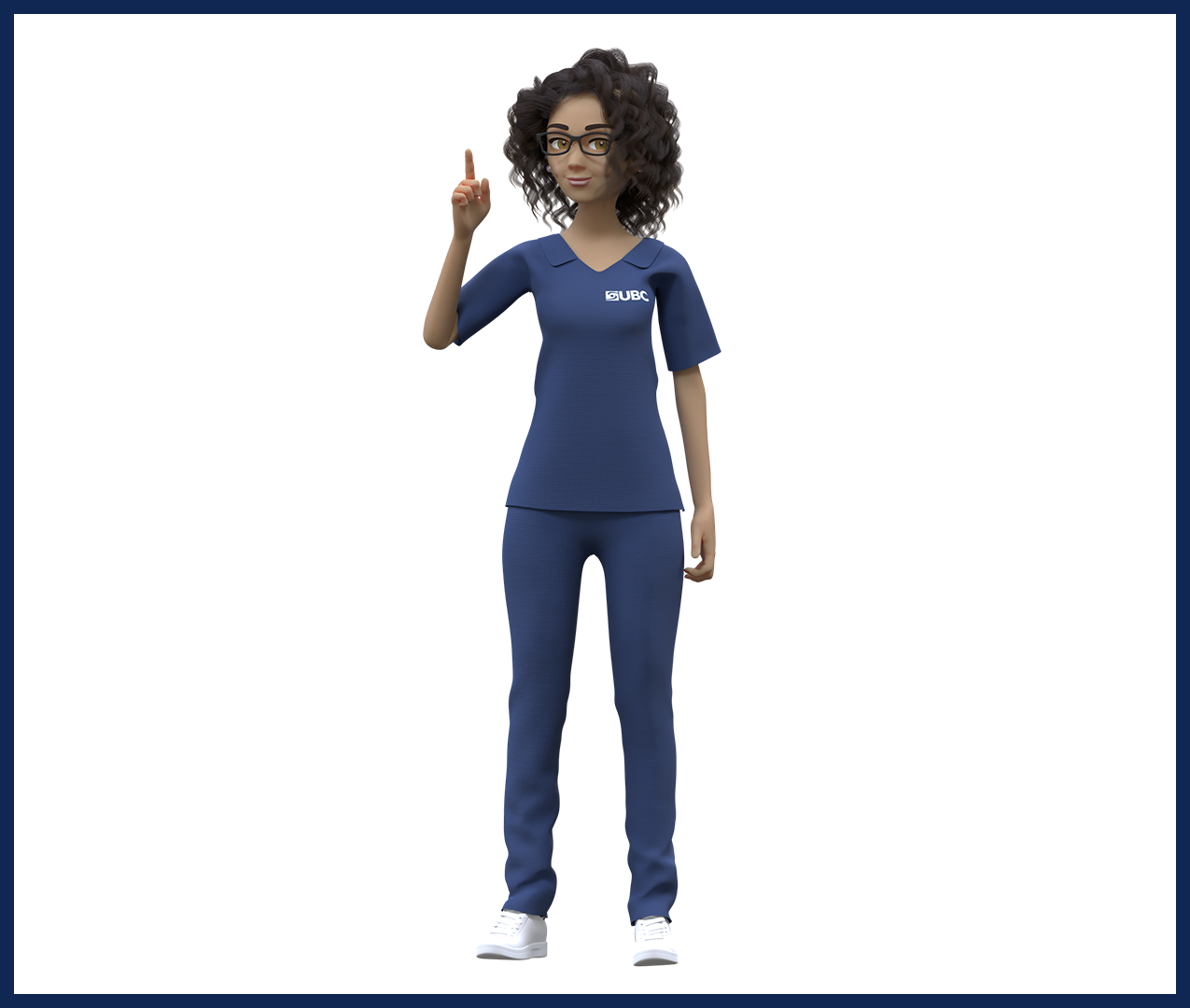3D avatar of a female UBC employee