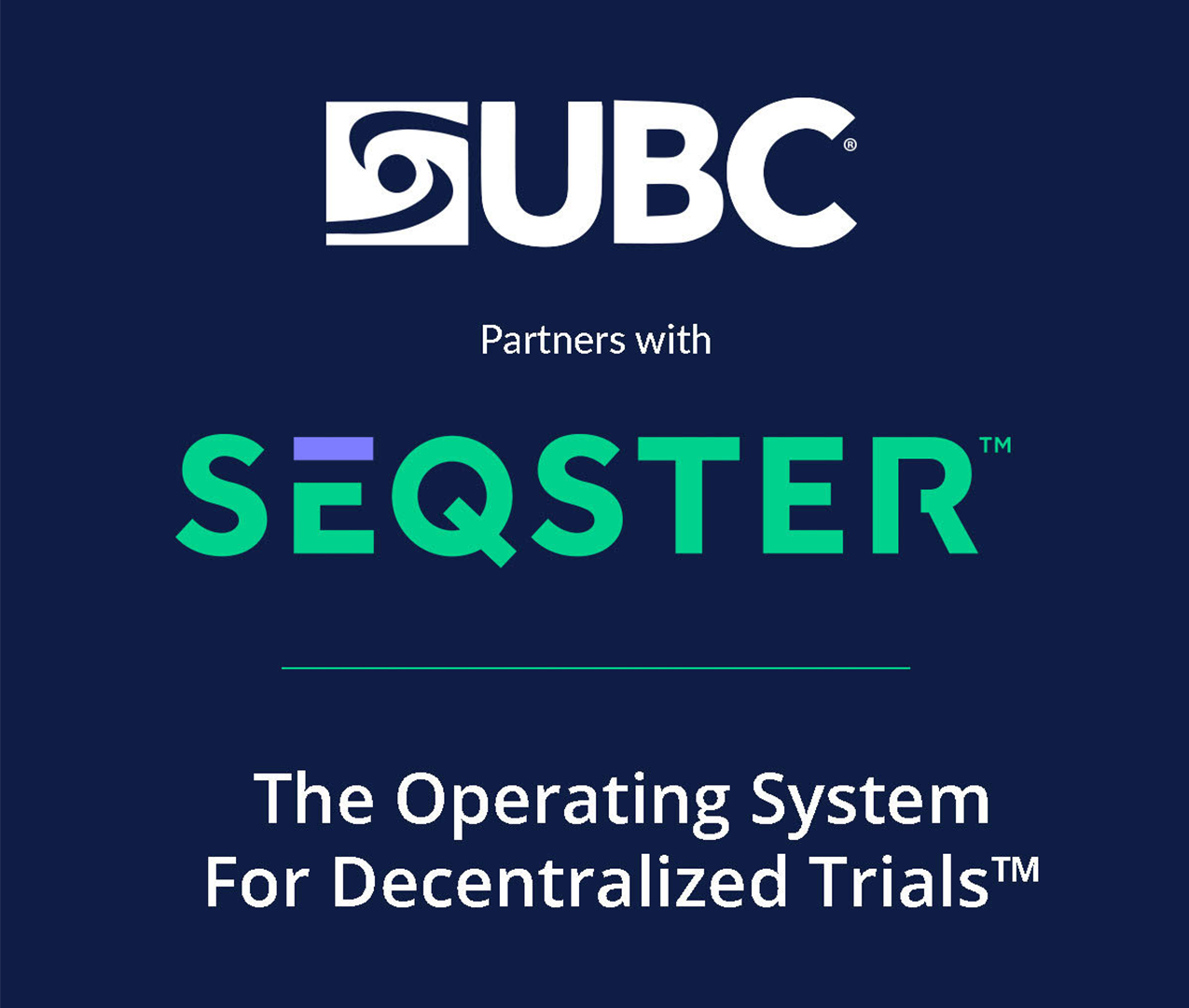 UBC partners with Seqster promotional logo
