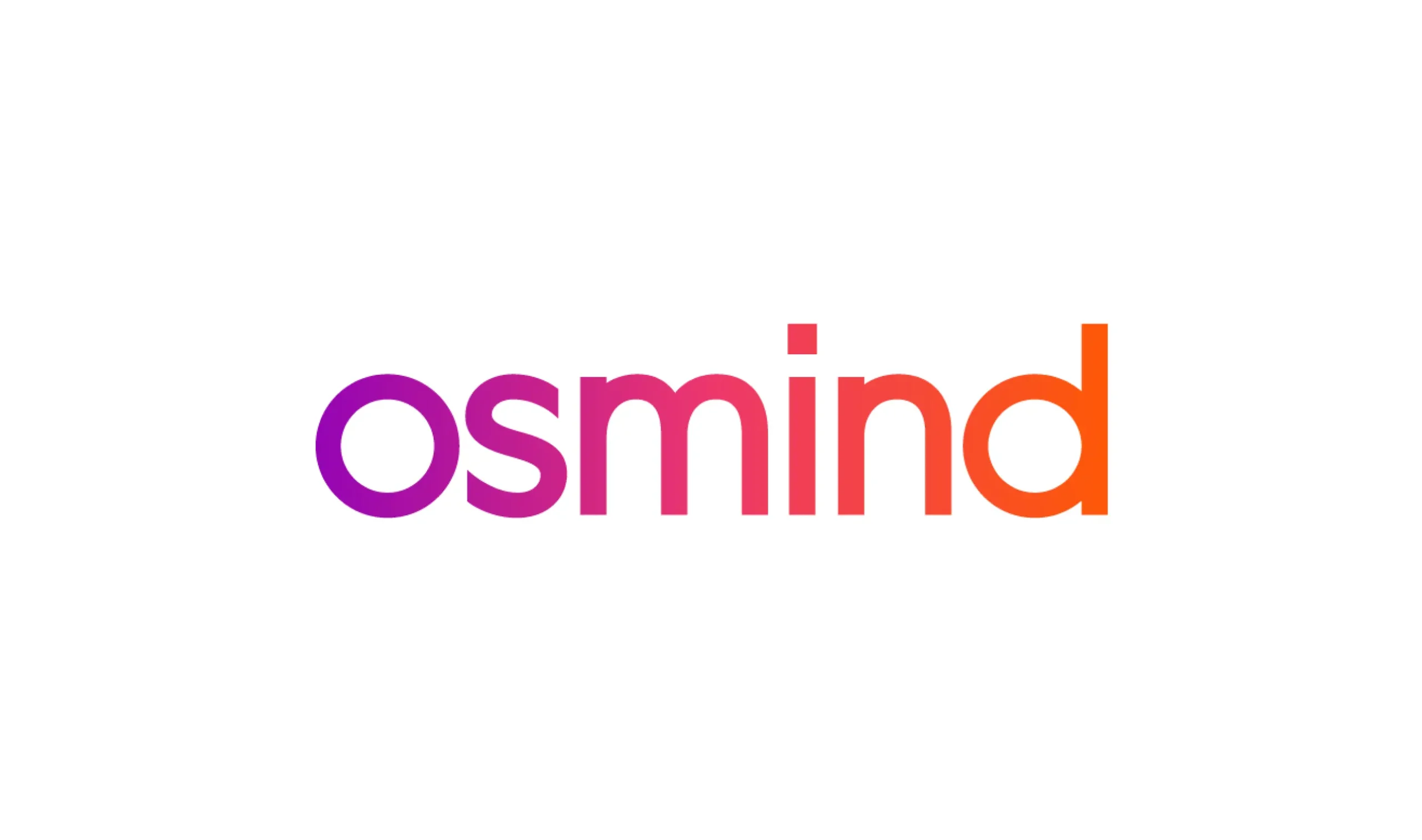 The Osmind logo features the company name in a gradient color scheme, transitioning from purple on the left to orange on the right, set against a white background.